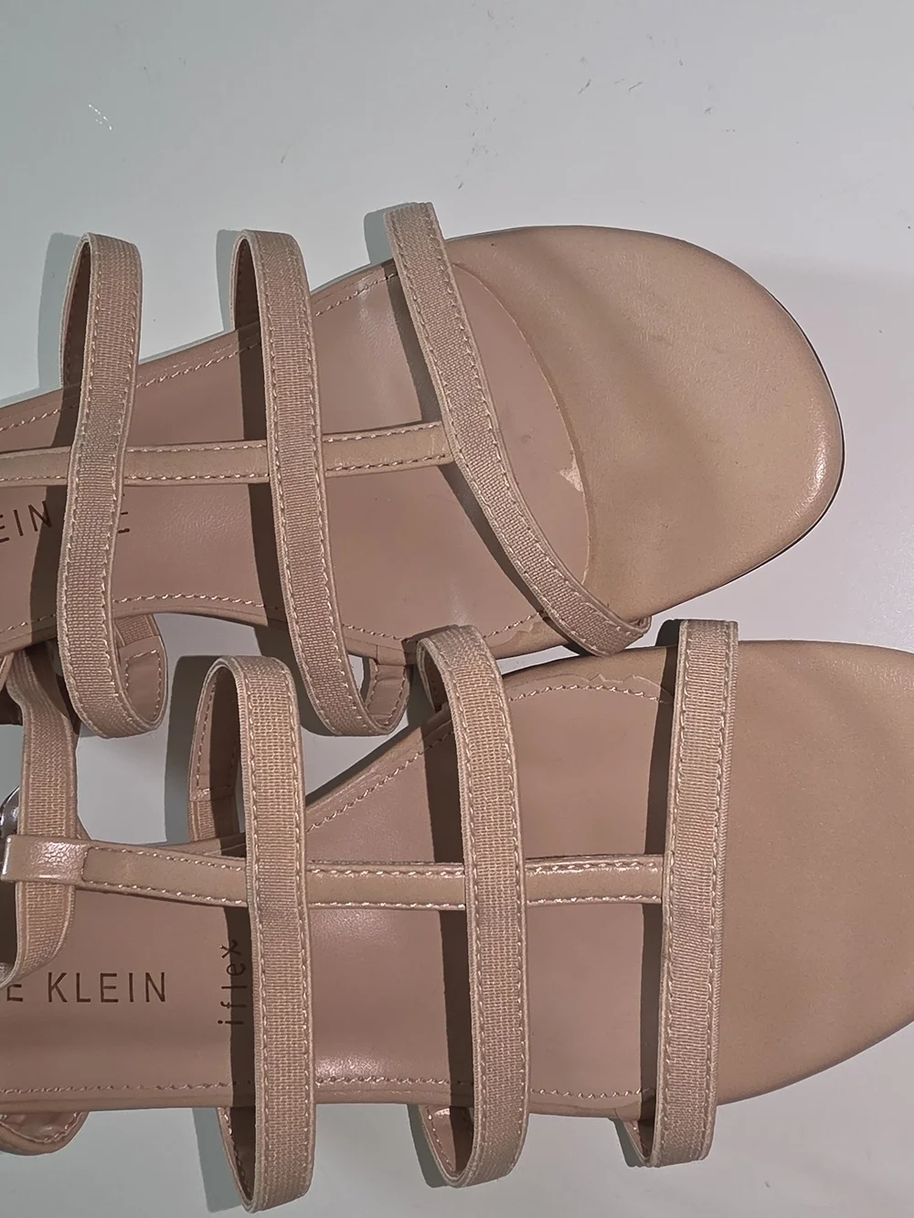 Anne Klein Blush Multi-Strap Slingback Sandals